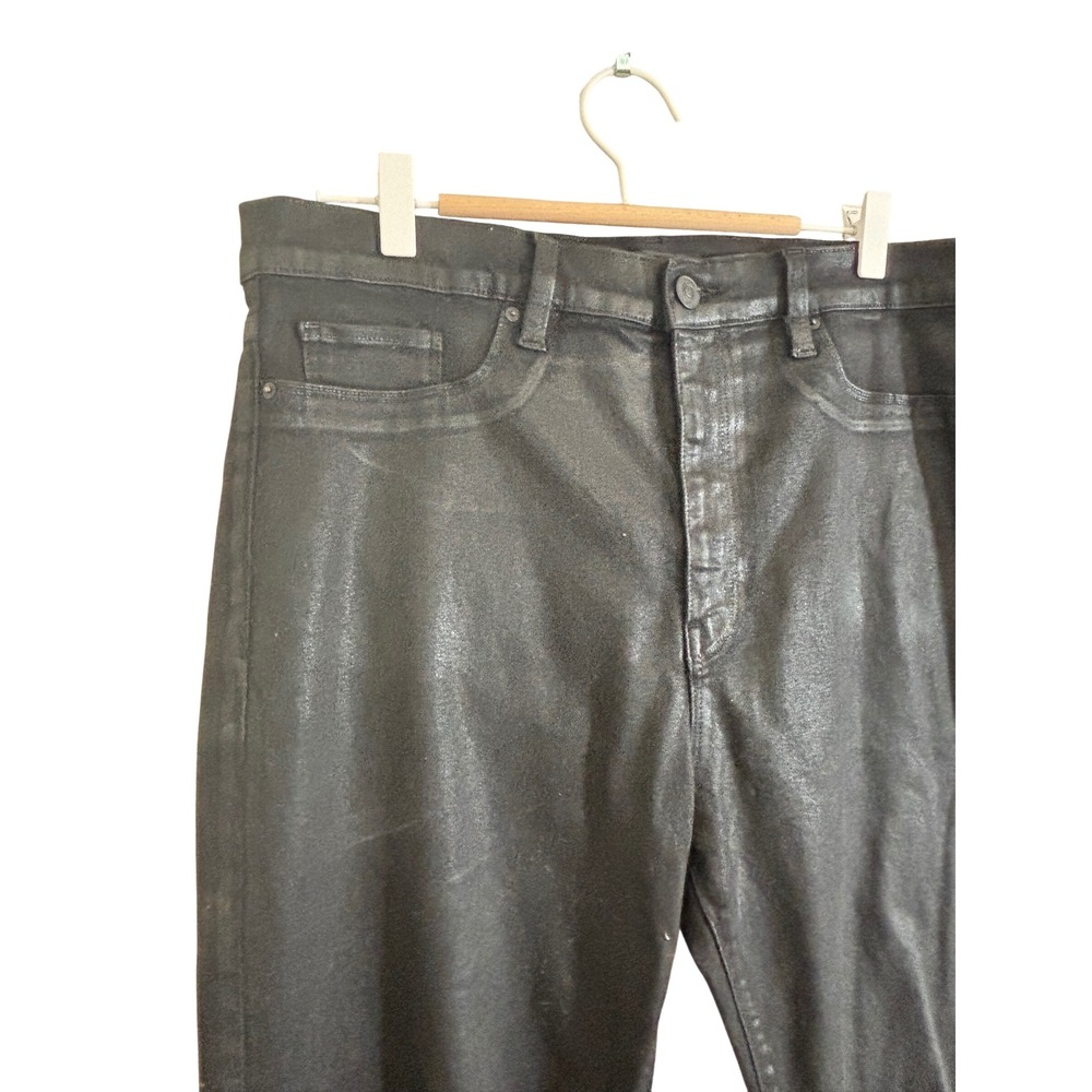 Hudson Nico Mid Rise Bootcut Coated Black Barbara Jeans Women's Size 34 - Picture 11 of 16